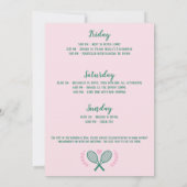 Laatste schommel Tennis Country Club Bachelorette Kaart (Achterkant)