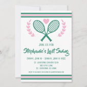 Laatste schommel Tennis Country Club Bachelorette Kaart (Voorkant)