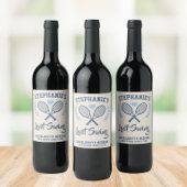 Laatste schommel Tennis Country Club Bachelorette Wijn Etiket