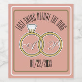 Laatste schommel voor de Ring Bachelorette Dusty R Wijn Etiket (Enkel label)