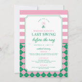 Laatste schommel voor de Ring Bachelorette uitnodi Kaart (Voorkant)