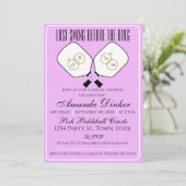 Laatste schommel Voor de Ring Bruiloft Pickleball Kaart (Staand voorkant)