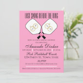 Laatste schommel Voor de Ring Bruiloft Pickleball  Kaart (Staand voorkant)