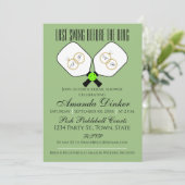 Laatste schommel Voor de Ring Bruiloft Pickleball  Kaart (Staand voorkant)