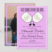 Laatste schommel voor de Ring Bruiloft Pickleball Kaart (Voorkant / Achterkant)