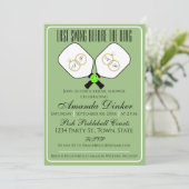 Laatste schommel Voor de Ring Bruiloft Pickleball  Kaart (Staand voorkant)