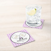 Laatste schommel Voor de Ring Bruiloft Pickleball Kartonnen Onderzetters (Insitu)