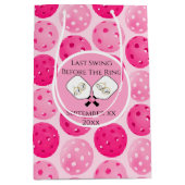 Laatste schommel Voor de Ring Bruiloft Pickleball Medium Cadeauzakje (Voorkant)