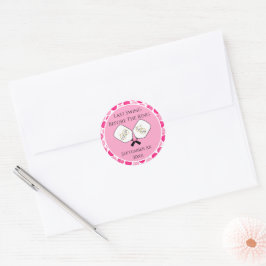 Laatste schommel Voor de Ring Bruiloft Pickleball Ronde Sticker