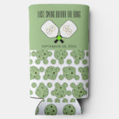 Laatste schommel Voor de Ring Bruiloft Pickleball  Seltzer Blikjeskoeler (Achterkant)