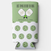 Laatste schommel Voor de Ring Bruiloft Pickleball  Seltzer Blikjeskoeler (Voorkant)