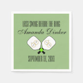 Laatste schommel Voor de Ring Bruiloft Pickleball  Servet (Voorkant)