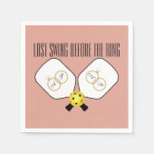 Laatste schommel Voor de Ring Bruiloft Pickleball Servet (Voorkant)