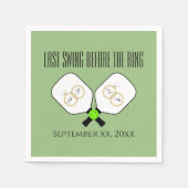 Laatste schommel Voor de Ring Bruiloft Pickleball  Servet (Voorkant)