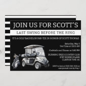 Laatste schommel voor de Ring! Golf Bachelor Party Kaart (Voorkant / Achterkant)