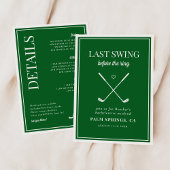 Laatste schommel voor de Ring Golf Bachelorette Kaart