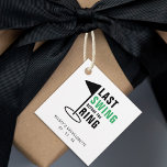 Laatste schommel voor de Ring Golf Bachelorette Pa Bedankjes Labels<br><div class="desc">Groen en zwart laatste schommel voor de ring bachelorette party gunsttags. Personaliseer het met uw evenementgegevens.</div>
