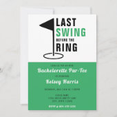 Laatste schommel voor de Ring Golf Bachelorette Pa Kaart (Voorkant)