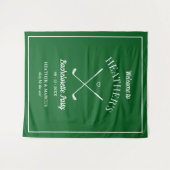 Laatste schommel voor de Ring Golf Bachelorette Wandkleed (Voorkant (horizontaal))