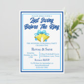 Laatste schommel voor de ring Pickleball Wedding B Kaart (Staand voorkant)