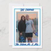 Laatste schommel voor de ring Pickleball Wedding B Kaart (Achterkant)