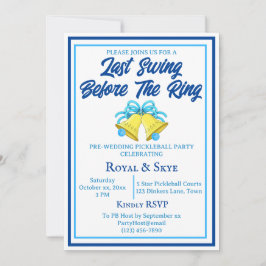 Laatste schommel voor de ring Pickleball Wedding B Kaart