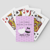 Laatste schommel voor de Ring Pre-Wedding Pickleba Pokerkaarten (Achterkant)