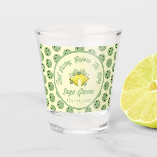Laatste schommel Voor De Ring Sage & Cream Pickleb Shot Glas (Voorkant)