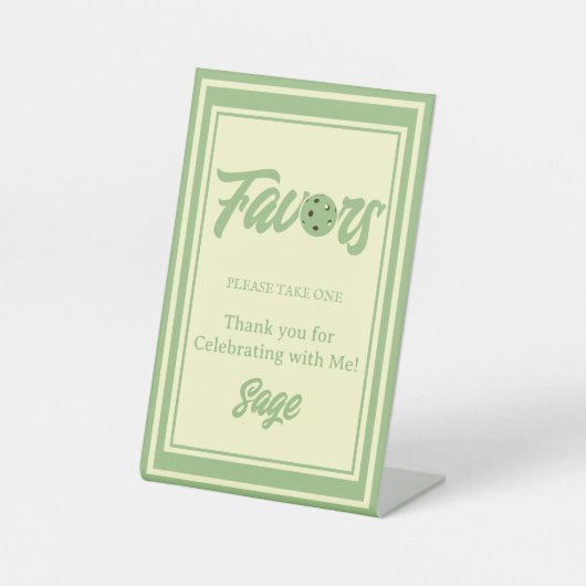 Laatste schommel voor de Ring Sage en Cream bruilo Reclamebord Met Voetstuk (Voorkant)