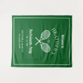 Laatste schommel voor de Ring Tennis Bachelorette Wandkleed (Voorkant (horizontaal))