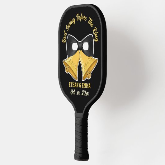 Laatste schommel Voor de Ring Zwart en Gouden Brui Pickleball Paddle (Links)