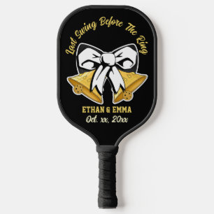 Laatste schommel Voor de Ring Zwart en Gouden Brui Pickleball Paddle