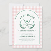 Laatste schommel voor het Ring Golf Vrijgezellenfe Kaart (Voorkant)