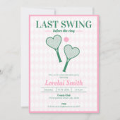 Laatste schommeling voor de ringtennis-strook kaart (Voorkant)