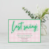 Laatste schommeling vóór het ringende vrijgezellen kaart (Staand voorkant)