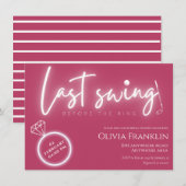 Laatste schommeling vóór het ringende vrijgezellen kaart (Voorkant / Achterkant)