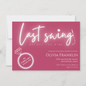 Laatste schommeling vóór het ringende vrijgezellen kaart (Voorkant)