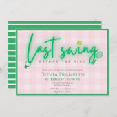 Laatste schommeling vóór het ringende vrijgezellen kaart (Voorkant / Achterkant)