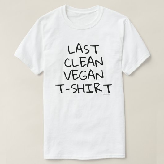 Laatste Schone Vegan T-shirt (Wit) (Design voorkant)