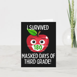 Laatste schooldag 180 gemaskerde dagen van de derd kaart