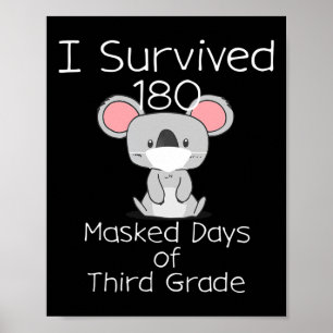 Laatste schooldag 180 gemaskerde dagen van de derd poster