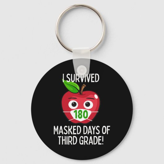 Laatste schooldag 180 gemaskerde dagen van de derd sleutelhanger (Voorkant)