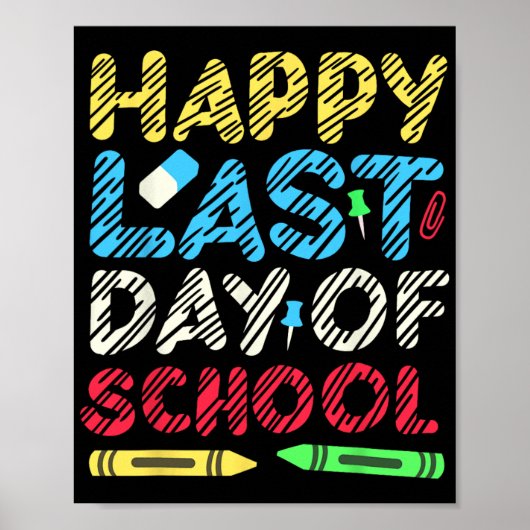 Laatste Schooldag 2024 Afgestudeerde Student Leraa Poster (Voorkant)