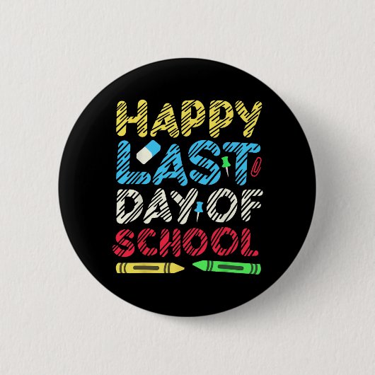 Laatste Schooldag 2024 Afstuderende Student Leraar Ronde Button 5,7 Cm (Voorkant)