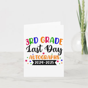 Laatste schooldag 2025 handtekening 3e leerjaar G Kaart