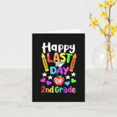 Laatste schooldag 2e klas van 2024 kinderen kaart (Gele Bloem)