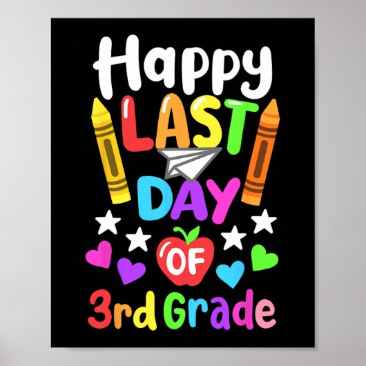 Laatste Schooldag 3e Klas Van 2024 Kinderen  Poster (Voorkant)