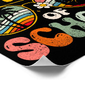 Laatste Schooldag Afstudeerfeest Groovy Leraar Stu Poster (Hoek)