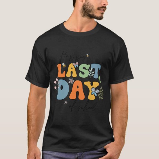 Laatste Schooldag Afstudeerfeest Groovy Leraar Stu T-shirt (Voorkant)