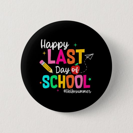 Laatste Schooldag Afstuderen Docent Student Ronde Button 5,7 Cm (Voorkant)